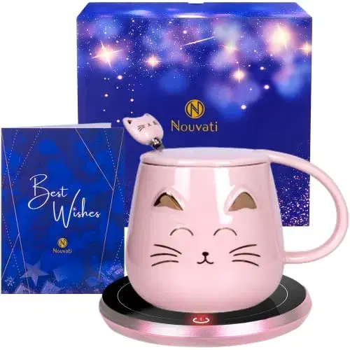 Nouvati Cat mug and warmer set